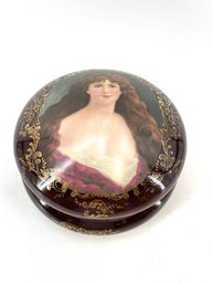 1920s Royal Vienna Porcelain Hand Painted Gold Deco Trinket Box