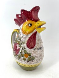 Italian Ceramic Rooster Pitcher