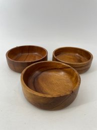 Group Of Teak Salad Bowls