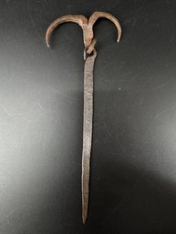 Primitive Wrought Iron Hook Early Cooking