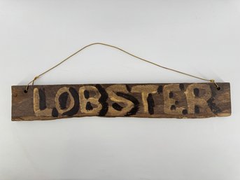 Hand Painted Lobster Sign