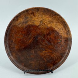 Early Burl Wood Plate, Untouched