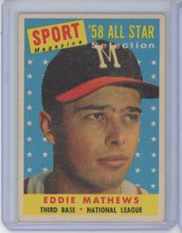 1958 Topps Eddie Mathews All Star