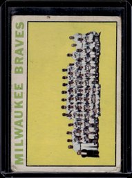 1964 Topps Milwaukee Braves Team Card Hank Aaron
