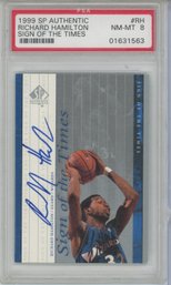 1999 SP Authentic Richard Hamilton Sign Of The Times PSA 8