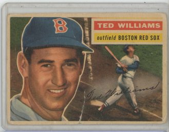 1956 Topps Ted Williams White Back