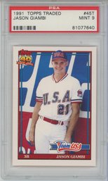 1991 Topps Traded Jason Giambi Rookie PSA 9