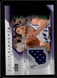 2003 Upper Deck Finite Elements John Stockton Jersey Card