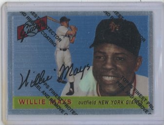 1996 Topps Chrome Willie Mays 1955 Topps Reprint