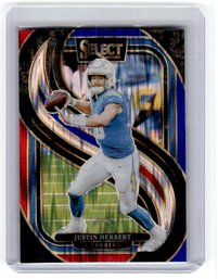 2024 Select Justin Herbert Red Blue Shock Prizm