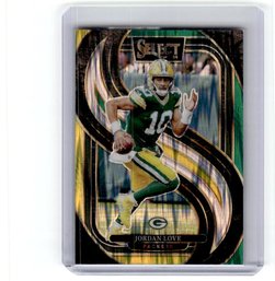 2024 Select Jordan Love Yellow Green Shock Prizm