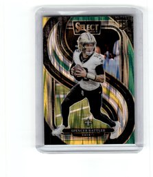 2024 Select Spencer Rattler Yellow Green Shock Prizm Rookie