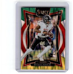2024 Select Michael Penix Jr Yellow Green Shock Prizm Rookie