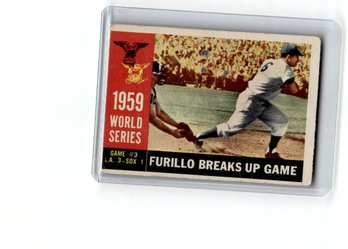 1960 Topps Furillo Breaks Up Game