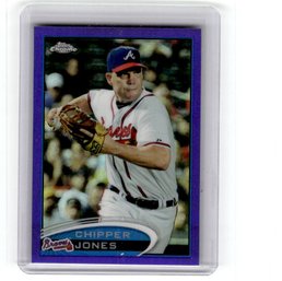 2012 Topps Chrome Chipper Jones Purple Refractor