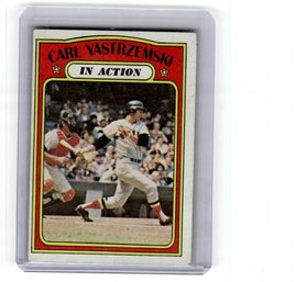 1972 Topps Carl Yastrzemski In Action