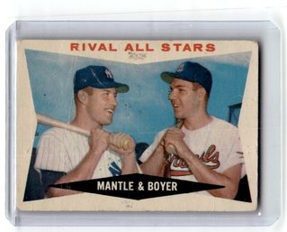 1960 Topps Rival All Stars Mickey Mantle Boyer