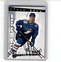 Jocelyn Lemieux 1995 Upper Deck Be A Player Auto