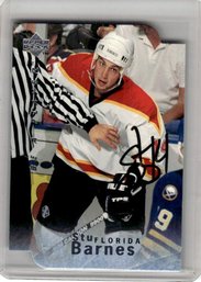 1996 Upper Deck Be A Player Auto Stu Barnes Die Cut