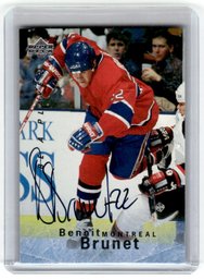 1996 Upper Deck Be A Player Auto Benoit Brunet