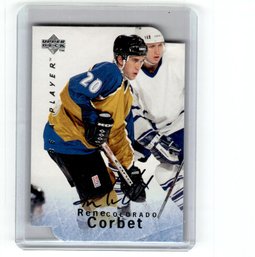 1996 Upper Deck Be A Player Auto Rene Corbet Die Cut