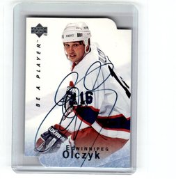 1996 Upper Deck Be A Player Auto Ed Olczyk Die Cut