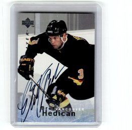 1996 Upper Deck Be A Player Auto Bret Hedican