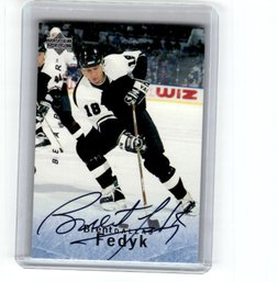 1996 Upper Deck Be A Player Auto Brent Fedyk