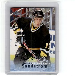 1996 Upper Deck Be A Player Auto Tomas Sandstrom