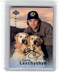 1996 Upper Deck Be A Player Auto Curtis Leschyshyn