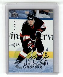 1996 Upper Deck Be A Player Auto Tom Chotske