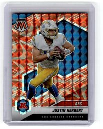 2021 Mosaic Justin Herbert Orange Prizm