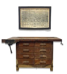 E H Sheldon & Co Antique Work Bench Muskegon Mich.