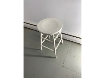 White Painted Stool