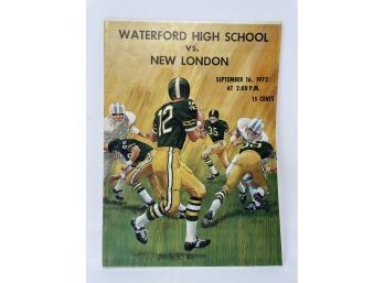 Waterford High School Versus New London High School Football Program 1970s