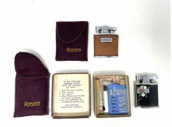 Vintage Ronson Lighters And Extras!