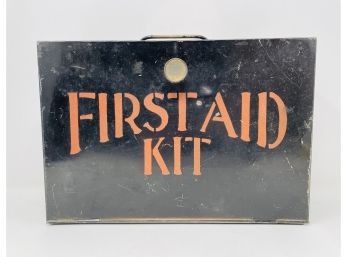 Vintage Metal First Aid Kit - Wall Mount Box