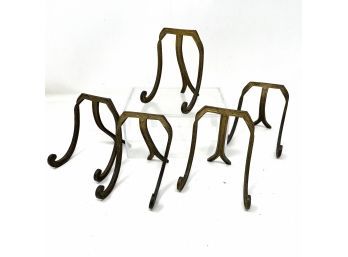 Collection Of Brass Plate Stands
