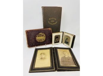 Collection Of Photographs With Original Autograph Book Filled With Inscriptions 1866