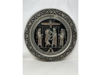 Large Indonesian Hand Tooled Copper Wall Charger