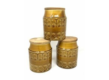 Vintage Pottery Canisters By Shannon Pottery - Made In The Republic Of Ireland