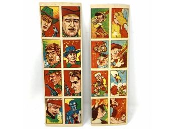 1950s Menko Trading Cards Uncut Sheet