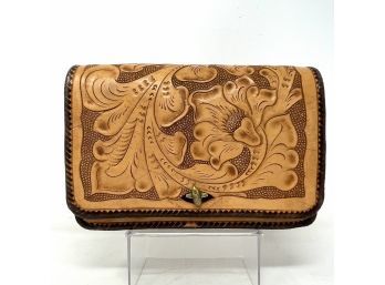 Vintage Tooled Leather Handbag