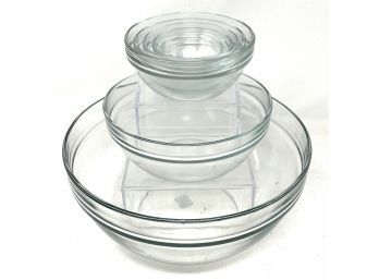 Crate And Barrel Mixing Bowl Set Of Graduated Glass Bowls