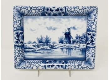 Blue And White Porcelain Platter German