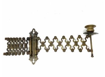 Antique Accordion Candlestick Holder - As Pictured