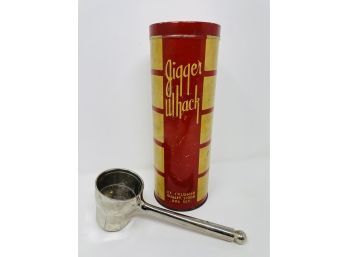Vintage Liquor Bar Jigger Whack Ice Crusher In Tin Can