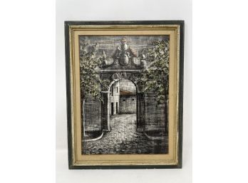 Framed Painting On Board