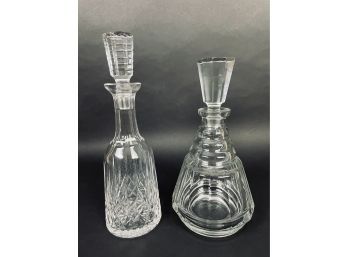 Vintage Decanters - Including Waterford - As Is Small Chips