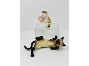 Vintage Porcelain Cat Figures